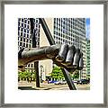 Monument To Joe Louis, Detroit #2 Framed Print