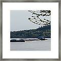 Ohio River Barge Framed Print