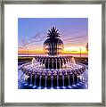 Pineapple Fountain Charleston Sc Sunrise #2 Framed Print