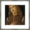 Portrait Of A Youth Framed Print