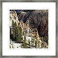 Rock Formations Of Yellowstone Canyon #2 Framed Print