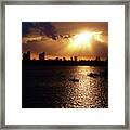 Sunset Over Miami Framed Print
