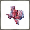 Texas Watercolor Map #2 Framed Print