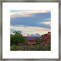 The Shining Mountains Framed Print
