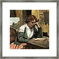 Young Girl Reading #2 Framed Print