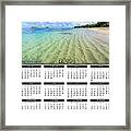 2017 Calendar Lanikai Beach Mid Day Ripples In The Sand Framed Print