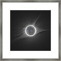 2017 Eclipse With Earth Shine Framed Print