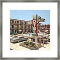 24th Street Motel, North Wildwood, Nj 1960's Neon Sign, Old Cars And Bathing Suits Framed Print