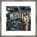 Model Emily Working Out In Gym #25 Framed Print