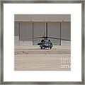 A Uh-60 Black Hawk Helicopter Parked #3 Framed Print