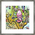 Austin Texas Cartoon Map #4 Framed Print