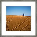 Tracks In The Sahara Framed Print