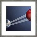 Earth With Ball Swoosh In Space #3 Framed Print