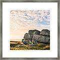 Hitching Stone Framed Print