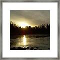 Mississippi River Sunrise Reflection #3 Framed Print