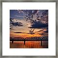 Ohio River Sunset #3 Framed Print