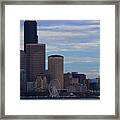 Seattle Skyline 2z Framed Print