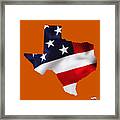 Texas State Map Collection #3 Framed Print