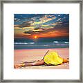 Woman On The Beach #3 Framed Print