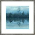 Reflections Blue Lake Framed Print