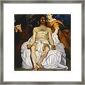 The Dead Christ With Angels #4 Framed Print