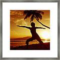 Yoga At Sunset #4 Framed Print