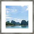 Lijiang River And Karst Mountains Scenery #42 Framed Print