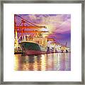 Container Cargo Freight Ship  #5 Framed Print