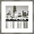 Chicago Skyline At Night #6 Framed Print