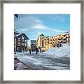 Snowshoe Mountain Village And Restaurants And Shops On A Sunny D #7 Framed Print