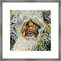 Hidden Face With Lipstick #8 Framed Print