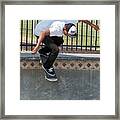 Colombian Skater Cris Arevalo At Pala Skatepark San Diego Califo #9 Framed Print