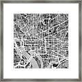 Washington Dc Street Map #9 Framed Print