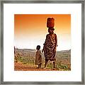 On The Road. Rural Uganda East Africa Framed Print