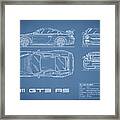 911 Gt3 Rs Blueprint Framed Print