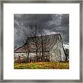 A Barn In The Storm 3 Framed Print