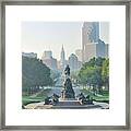 A Beautiful View Down The Parkway - Philadelphia Framed Print