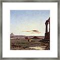 A Bedouin Encampment By A Ruined Temple Framed Print
