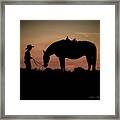 A Boy And His Horse Framed Print