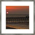 A Charleston Sunrise On The Pier Framed Print