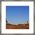 A Cold Winter Day At The Lighthouse Framed Print