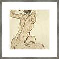 A Crouching Nude Framed Print