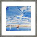 A Fine Sailing Breeze On The River Derwent Framed Print