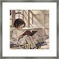 A Girl Reading Framed Print