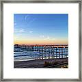 A Long Look At Scripps Pier At Sunset Framed Print