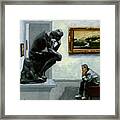 A Lot To Think About - Oil Painting Framed Print
