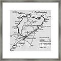 A Map Of The Nurburgring Circuit Framed Print