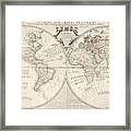 A Map Of The World Framed Print