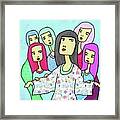A Mother And 5 Daughters Framed Print
