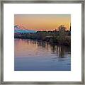 A Mt Tahoma Sunset Framed Print